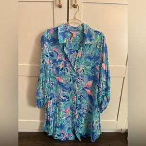 Lilly Pulitzer Natalie Coverup Resortwear Beach Vacation Size Small